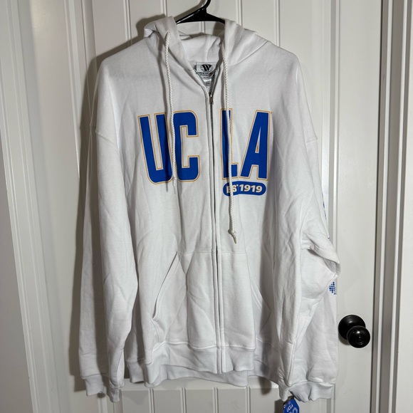 wideworld Other - UCLA White Zip-Up Hoodie